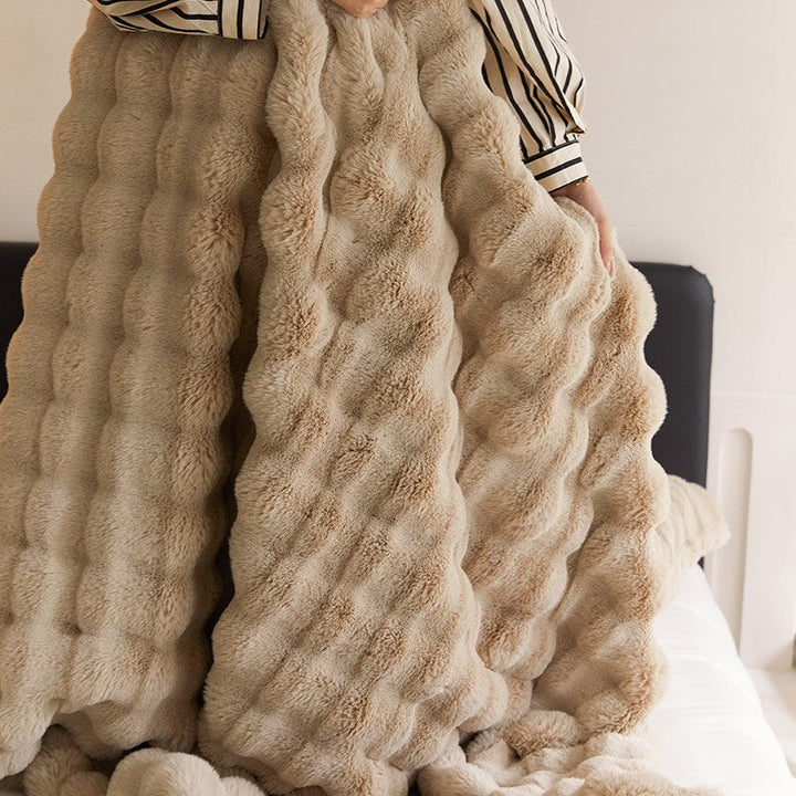 Tuscan Fur Blanket - Camel