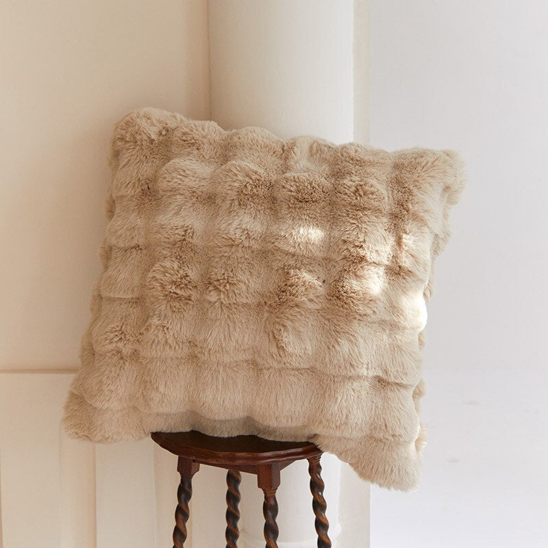 Tuscan Fur Pillow - Camel